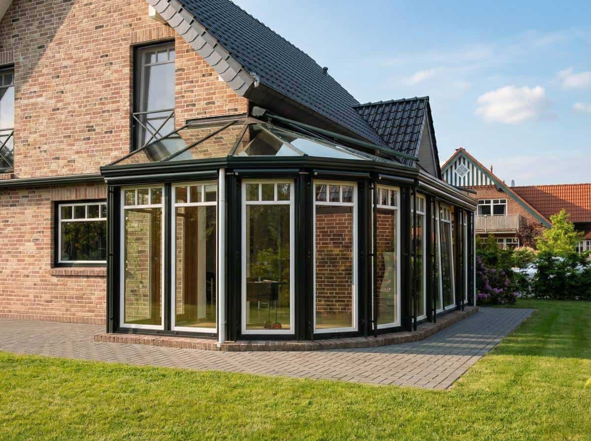 Gewe Wintergarten Holz Sternendach Gruen Mit Sprossen